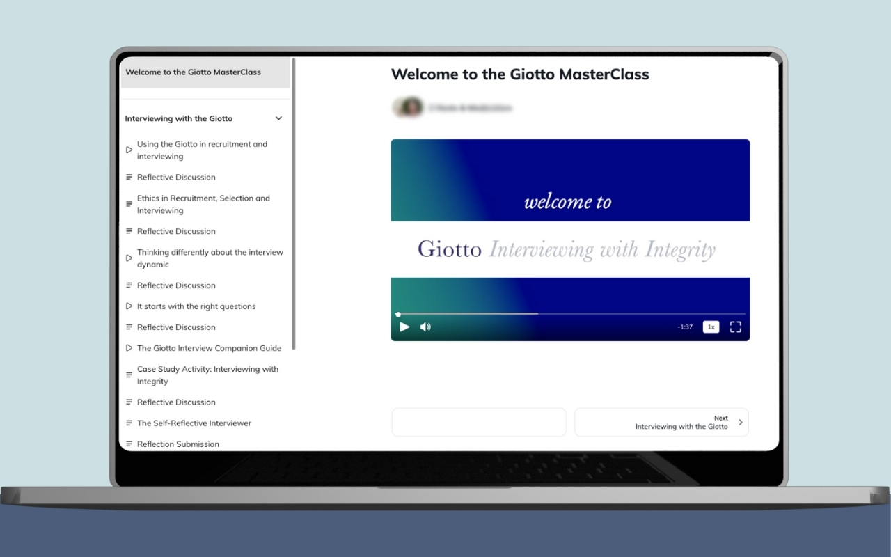 Giotto MasterClass: Interviewing with Integrity, screenshot 1 of 8