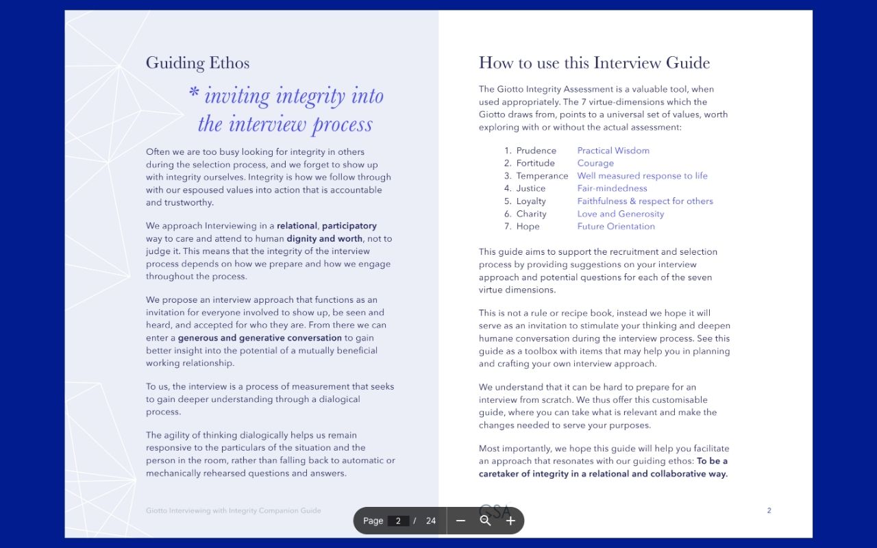 Giotto MasterClass: Interviewing with Integrity, screenshot 7 of 8