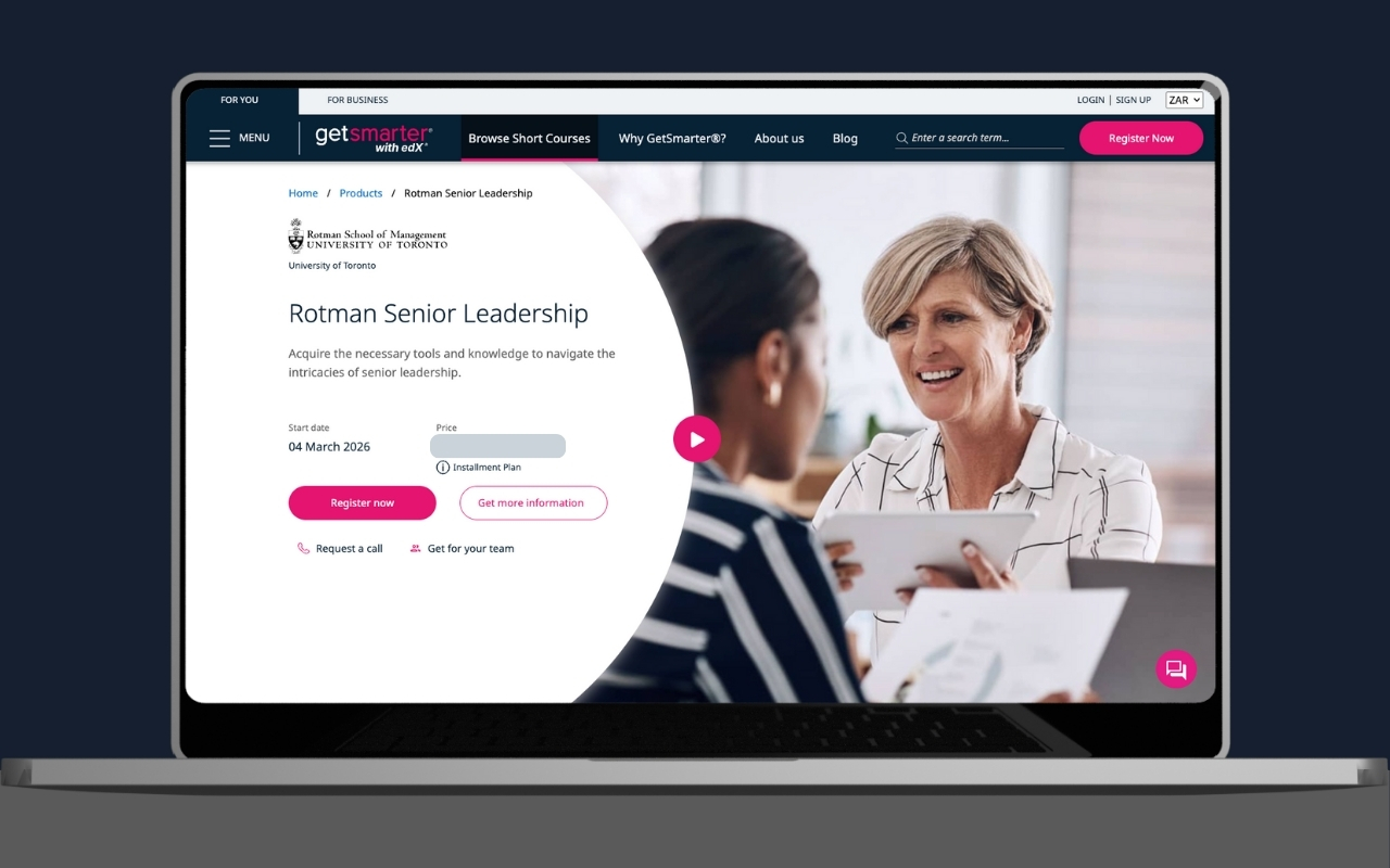 University of Toronto Rotman Senior Leadership Program, screenshot 1 of 4
